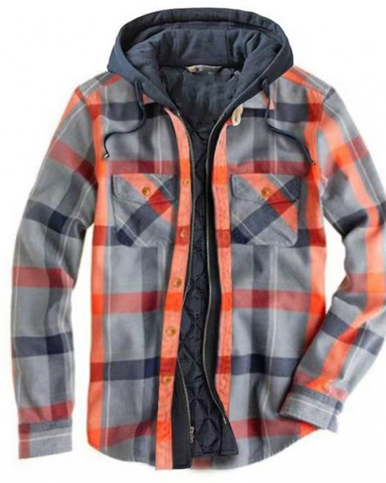European and American jacket casual hooded shirt HF0406-03-01 European and American jacket casual hooded shirt HF0406-03-01